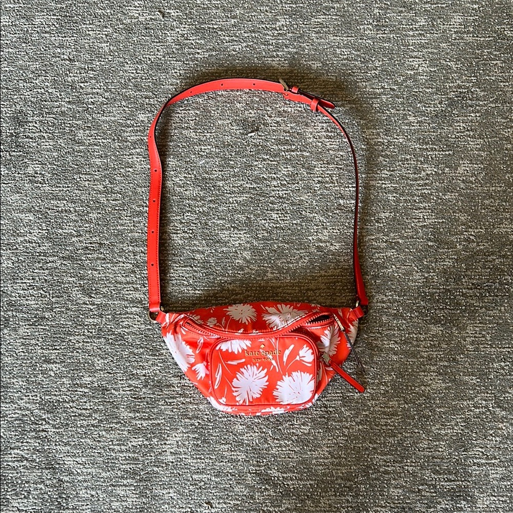 Kate Spade Red and White Crossbody Bag